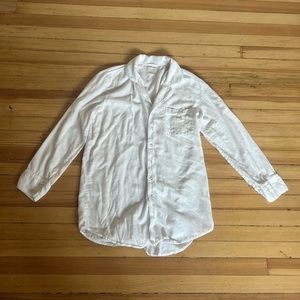 Skims Hotel Embroidered Button Up Shirt, XS